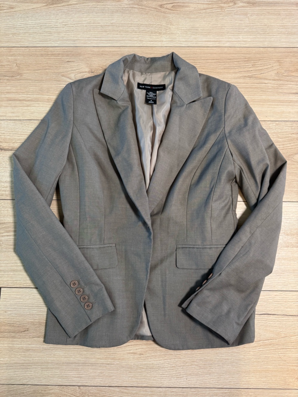 New York & Company Light Gray Women's Tailored Blazer